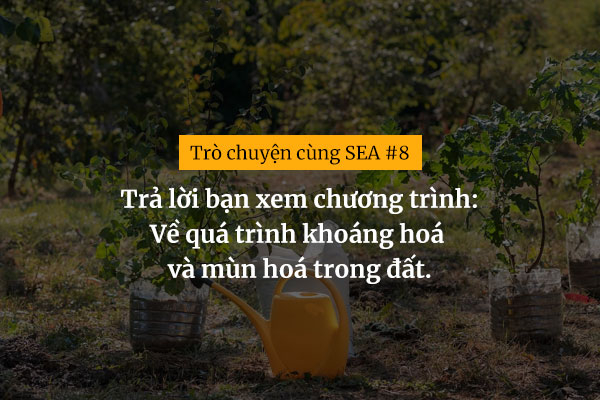 [Trò chuyện cùng SEA #8] Trả lời bạn xem chương trình: Về quá trình khoáng hoá và mùn hoá trong đất.